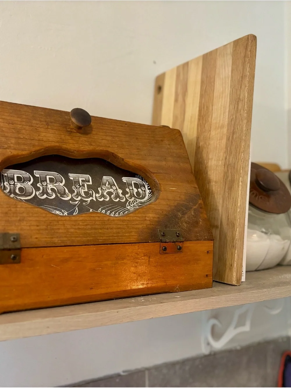 Vintage Wood Bread Box